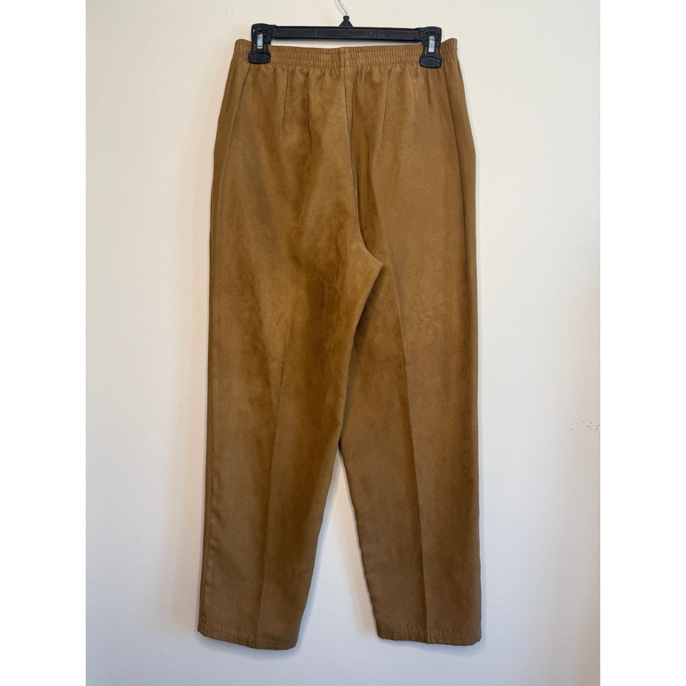Napa Valley Womens Size 8 Brown High Waist Faux Suede Pants Trousers